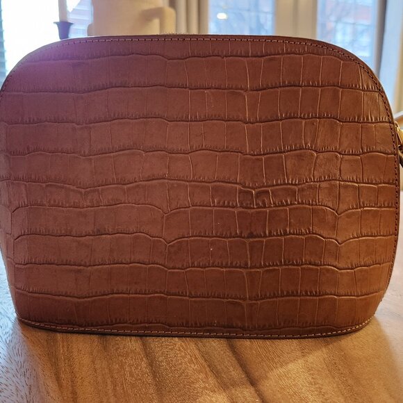 Sezane Victor Chocolate Crocodile Crossbody - Picture 4 of 7